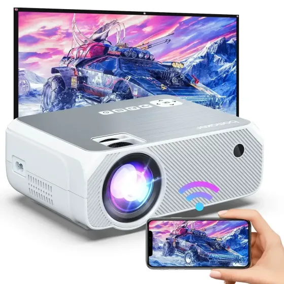 Портативний міні-проектор Bomaker GC355 HD LED 6500 Лм Wi-Fi с динамиками для домашнього кінотеатру  Дніпро