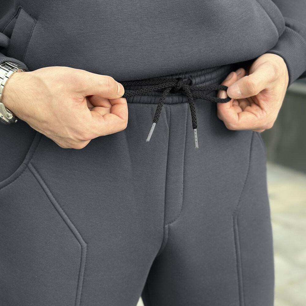 Комплект штани та кофта Pobedov Grand ЗИМА. Темно-сірий спортивний костюм Київ - фото 8