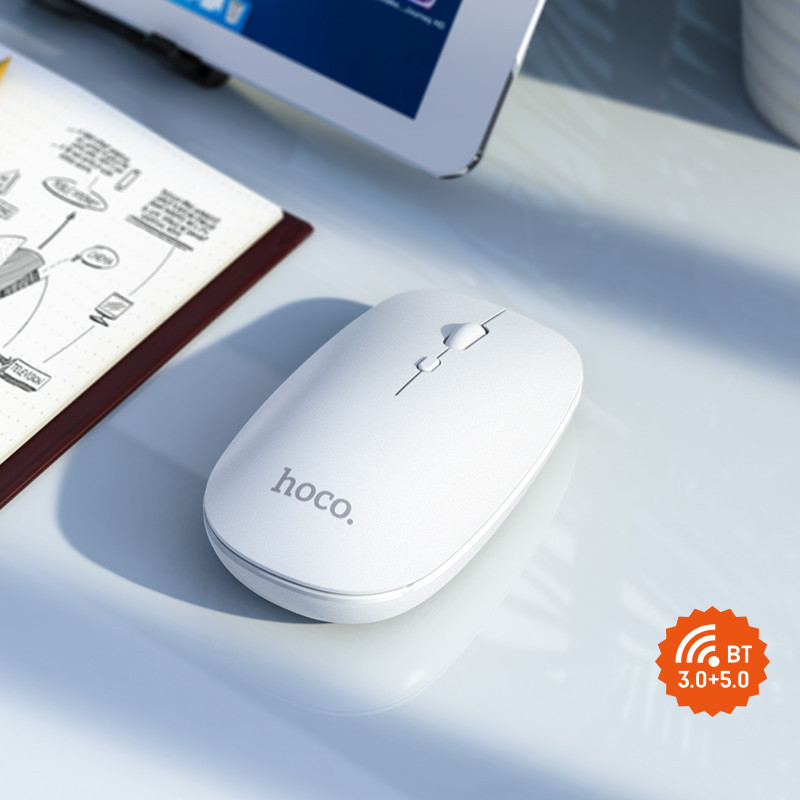 Мышь беспроводная HOCO GM15 Art dual-mode business wireless mouse White 6931474760586 Одесса - изображение 4