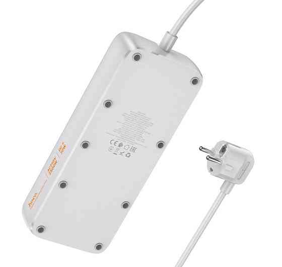 Мережевий подовжувач HOCO AC22 Sunlight 4-bit(PD30W/1C3A) desktop socket(EU/GER) (1.5m) Black Київ