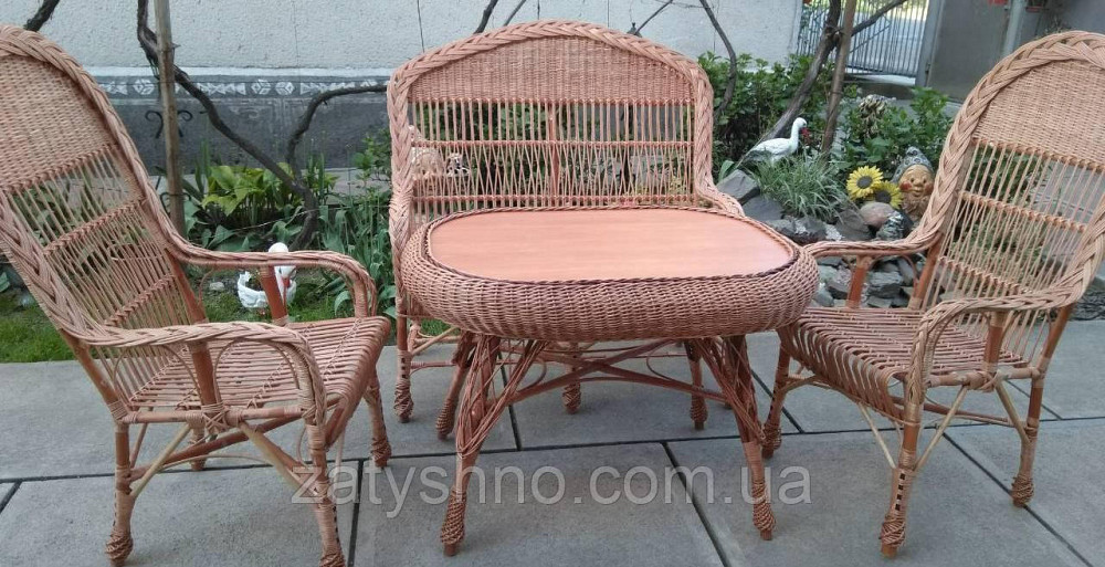 Садовая плетеная мебель с большим столом Киев - изображение 1