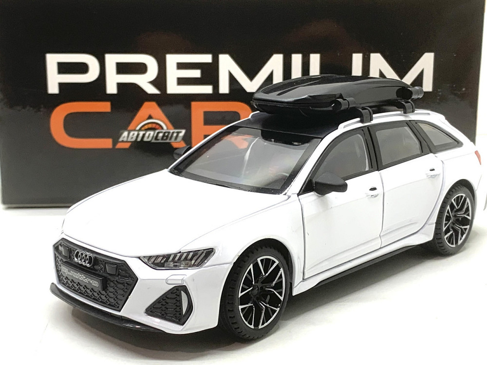 Машина Автосвіт Audi rs 6 інерційна відчиняються двері капот багажник 21см Білий (AP-2026) Чернигов - изображение 3
