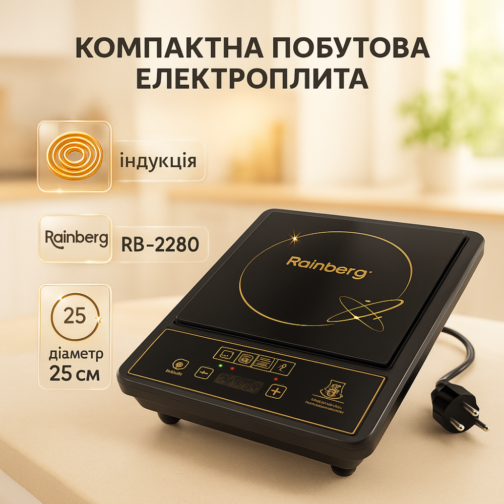 Индукционная плита Rainberg RB-2280 2800Вт настольная CA-28 Львов - изображение 14