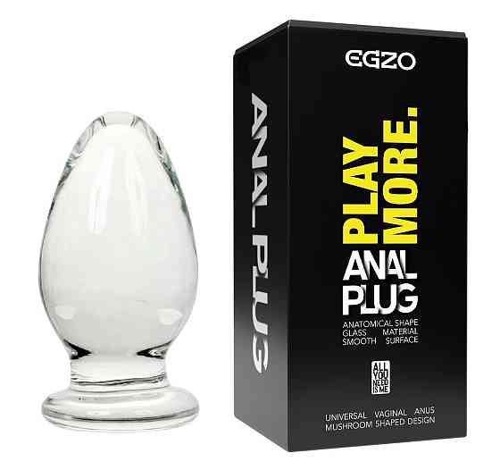 Анальний плаг зі скла EGZO EAP-C (довжина 7 см, діаметр 4.1 см ) Sex Aura Київ