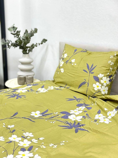 Ecotton Комплект постільної білизни Ecotton двоспальний 180х215 см гірчичний (21005АВ) Коломыя - изображение 3