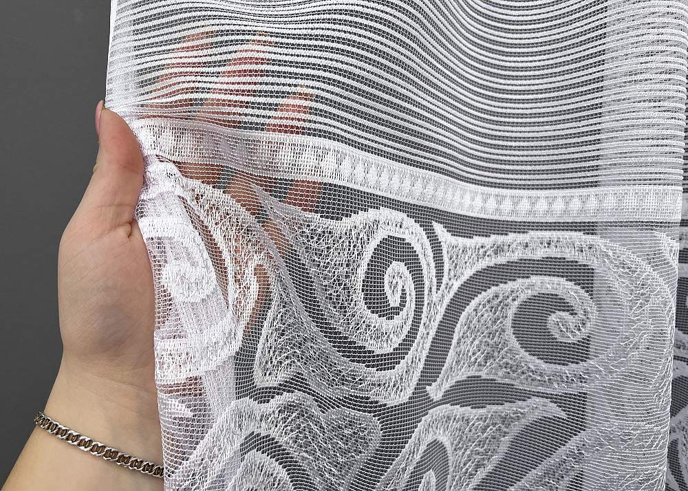 Кухонная арка VR-Textil № 000к жаккард белый 300х185 см (51-259) Киев - изображение 3