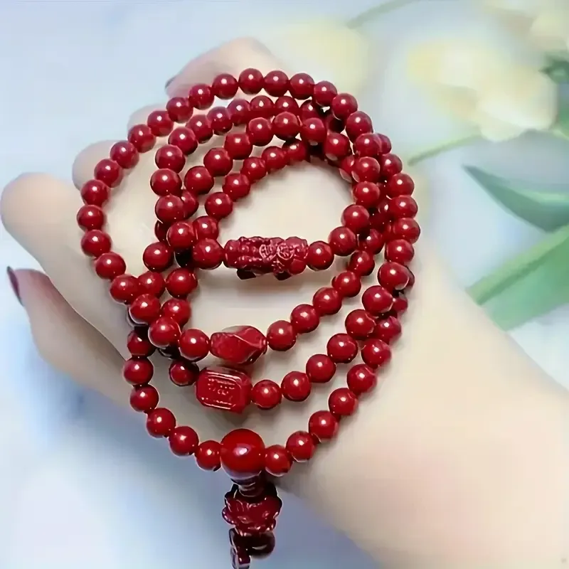 Киноварные четки 108 бусин — буддийский талисман гармонии и защиты Киев - изображение 2