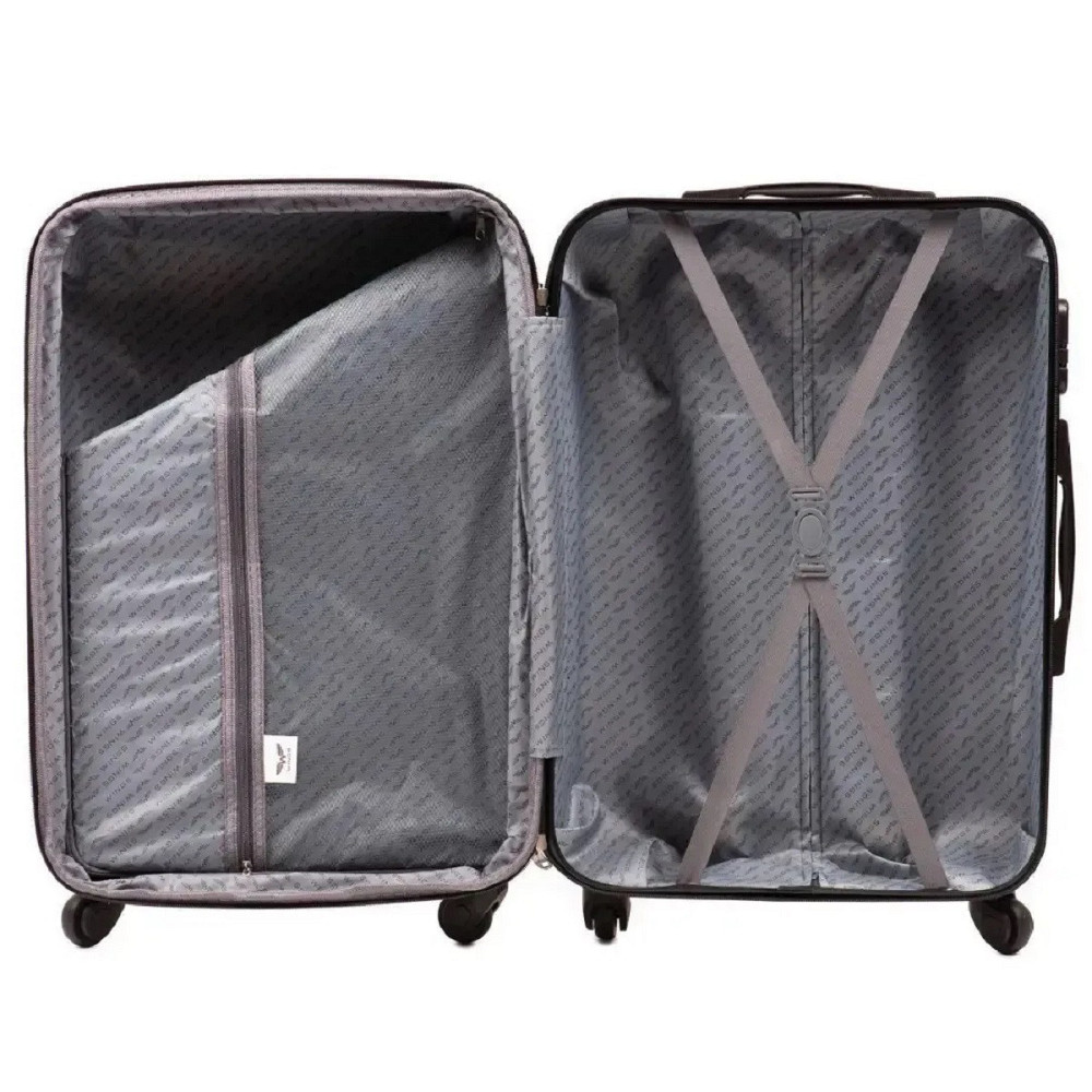 Валіза пластикова Wings 5398 середня 65 см жовта Київ - фото 5