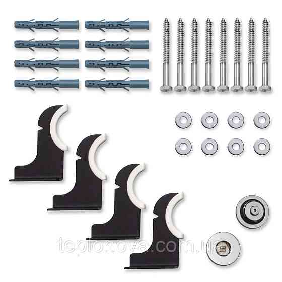 Вертикальный радиатор Ellipse Double 480х1800-8, anticor, черный муар Черновцы