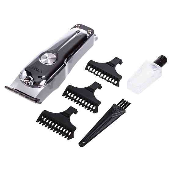 Машинка для стрижки волосся акумуляторна Сріблястий VGR V-071 Київ