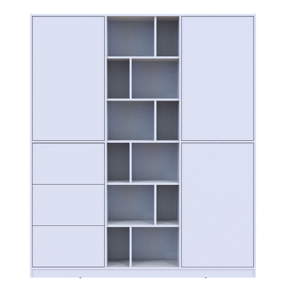 Шафа для одягу з висувними ящиками Doros Морган 180х38,5х210 см Білий (DRS-011220) Львів - фото 3