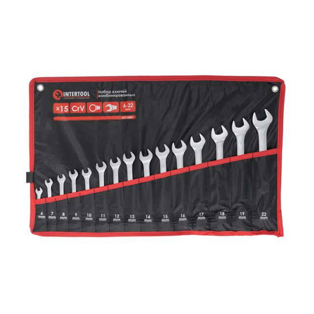 Набір ключів INTERTOOL Cr-V 15 шт,6-19, 22мм — все, що потрібно майстру Львів - фото 1