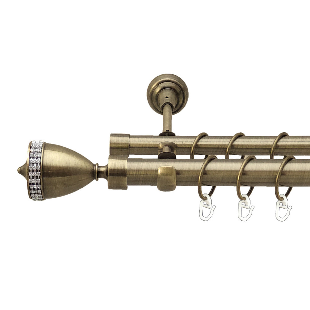 Карниз Orvit Етернія металевий дворядний відкритий Антик 25\19 мм 300 см (4199047) Львів - фото 1