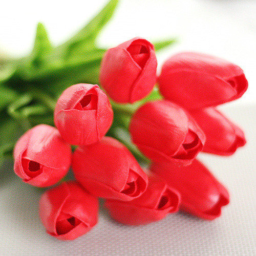 Штучні тюльпани 5 штук 34 см червоний Київ - фото 6