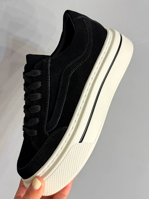 Кеды женские Hengji 707-6 замшевые на высокой платформе черные, 39, 25 см Киев - изображение 7