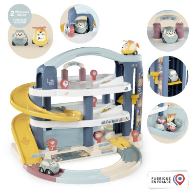 Ігровий набір Smoby Little Великий гараж 3 поверхи, з машинкою та гелікоптер (7600140203) Вінниця - фото 6