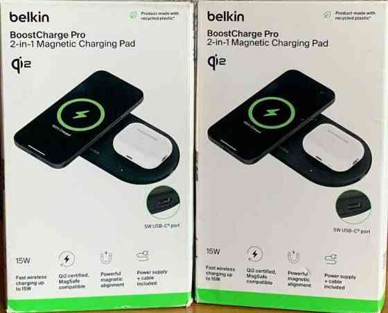 Бездротовий зарядний пристрій Belkin Boost Charge Pro 2in1 Qi2 Black. Київ