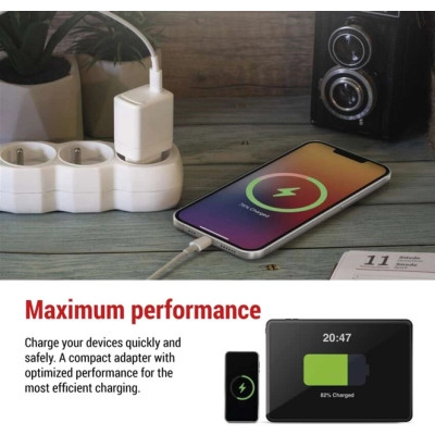 Зарядний пристрій EMOS V01G20 USB-C PD20W GaN (V01G20) Вінниця - фото 4