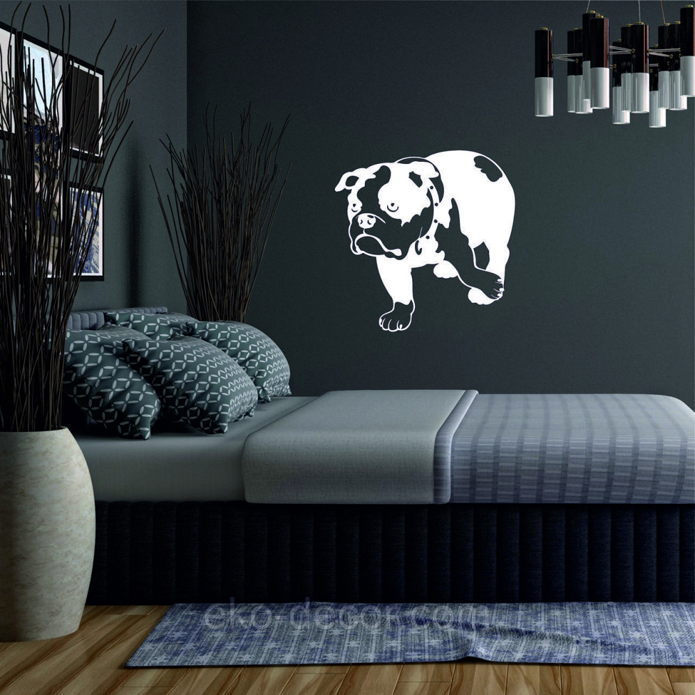 Декоративное настенное Панно «Бульдог» , Декор на стену 70*70 см, Белый Киев - изображение 3