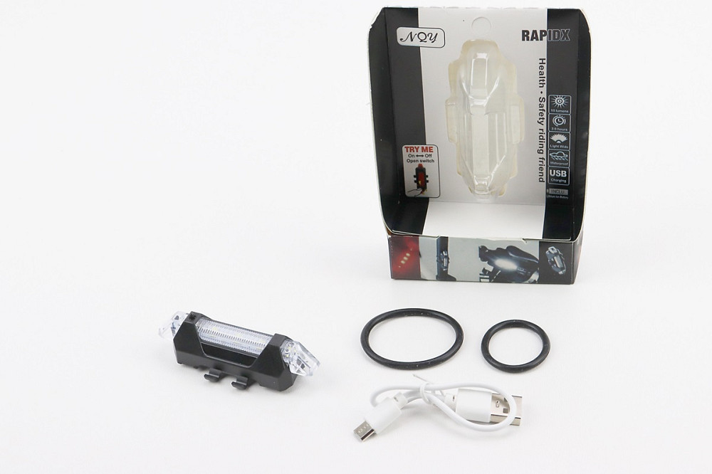 Ліхтар передній 5 діодів 15 lumen, Li-ion 3.7V 330mAh зарядка від USB, вологозахисний, BS-216/АQY-093 Київ - фото 1