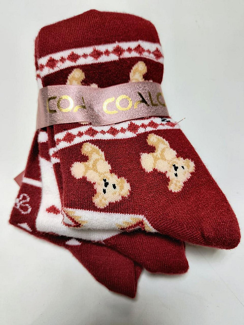 Носки женские новогодние в наборе из 3 шт. Размер 36-41 COALA BM6360 Киев - изображение 4