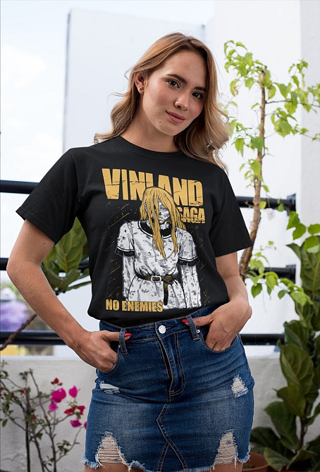 Футболка з аніме принтом Вінланд Сага Тхорфінн Но оверсайз (S/M/L) Чорний AnimeJ0489 Дніпро - фото 2