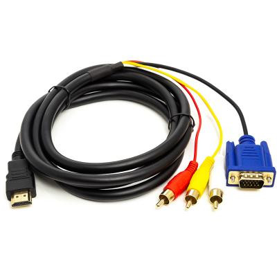 Кабель мультимедийный HDMI M to VGA M + 3xRCA M 1.0m 1080p PowerPlant (CA912018) Винница - изображение 1