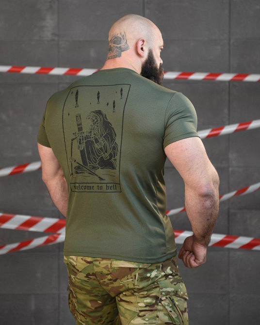 Тактична потоотводна футболка SABUR міна олива ВТ6561 Одесса - изображение 1