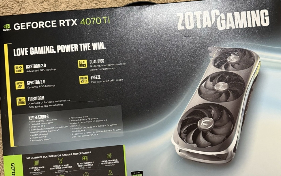 Видеокарта Zotac gaming GeForce RTX 4070 Ti AMP Extreme AIRO Киев - изображение 2