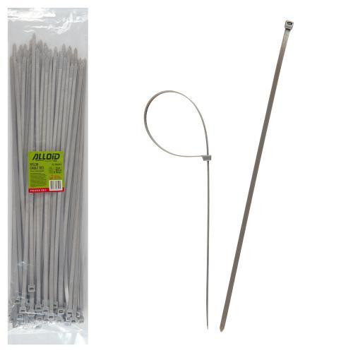 Хомут пластиковий Alloid 7.6 х 500 100 шт./уп.сірий Одесса - изображение 1