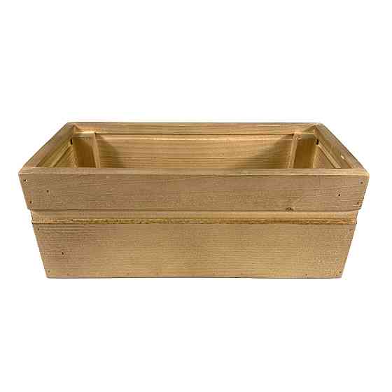 Ящик садовый декоративный для цветов или для хранения вещей из натурального дерева 30х14,5х11,5 см Каменец-Подольский