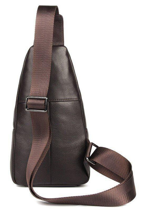 Шкіряна чоловіча сумка через плече для документів та міста Vintage 14952 Коричнева Київ - фото 16