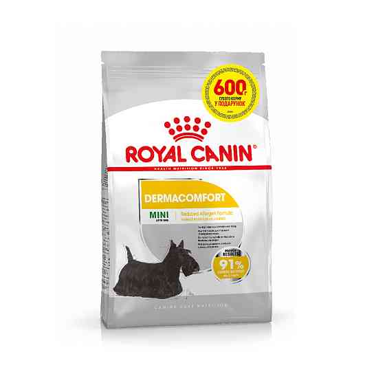 Корм для собак зі схильністю до подразнення шкіри ROYAL CANIN MINI DERMACOMFORT 2.4 кг + 600 г у подарунок Киев