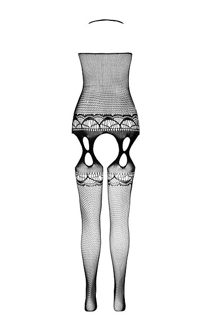 Бодистокинг Passion ECO BS006 red, с доступом, халтер, имитация подвязок Sex Aura Киев - изображение 7