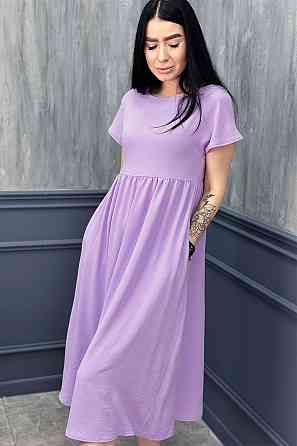 Летнее платье миди свободного кроя Ordinary 46-48, Лавандовый Киев