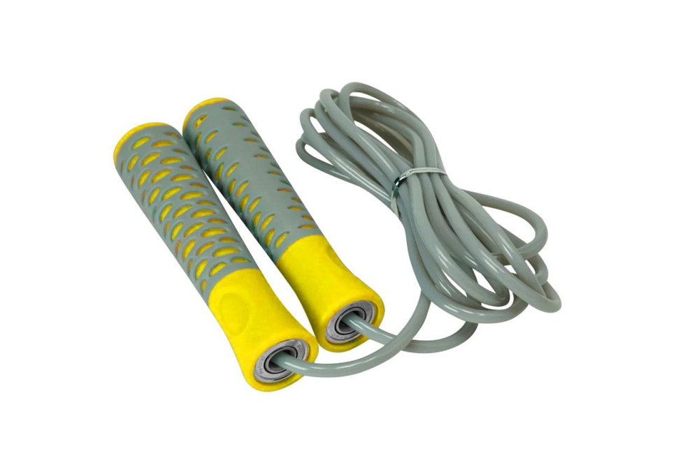 Скакалка PowerPlay 4206 Jump Rope PRO+ Сіро-жовта (2,75m.) Луцк - изображение 3