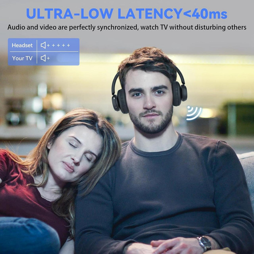 Наушники беспроводные накладные для телевизора с базой-трансмиттером, Bluetooth, гарнитура для просмотра ТВ Киев - изображение 2