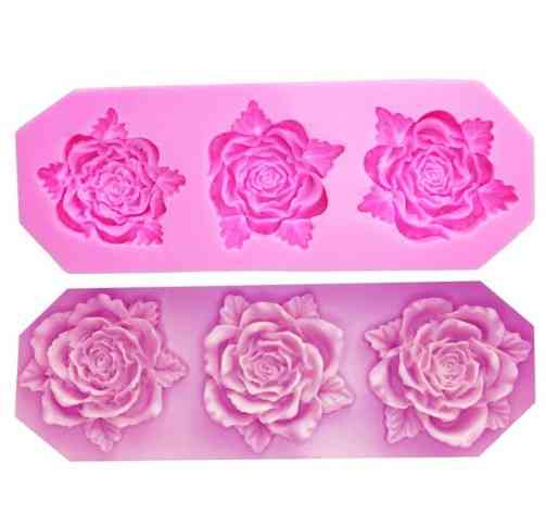 Молд силиконовый Розы 122 на 45 мм розовый Киев