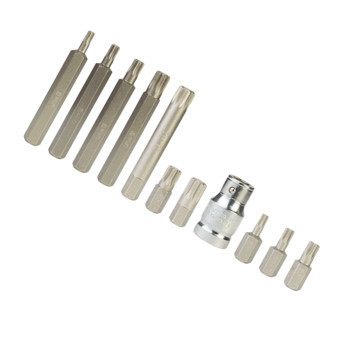 Набір біт 10мм з переходом. 1/2", 12 променів SPLINE 11 шт M5-М12, S2 (мет. бокс) Ultra Мукачево - фото 6