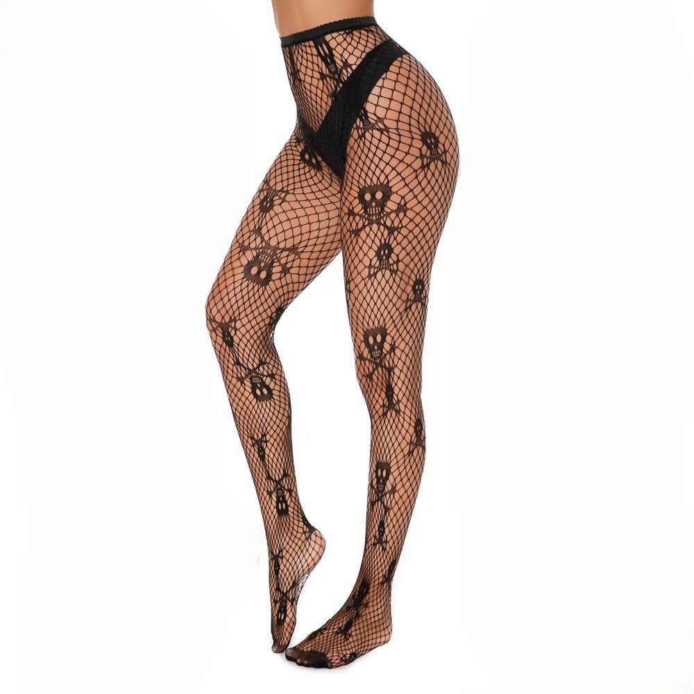 Колготки черепа в сетку one size черный Киев - изображение 2