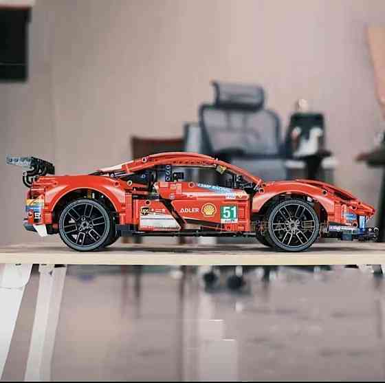 Конструктор Technic Ferrari 488 GTE AF CORSE 1677 деталей маштаб 1:10 Феррарі червона Корса Киев