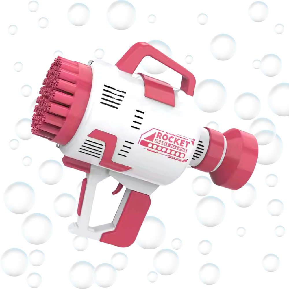Пістолет для мильних бульбашок на акумуляторі, генератор мильних бульбашок, мильні бульбашки для дітей, рожевий Кам'янець-Подільський - фото 4