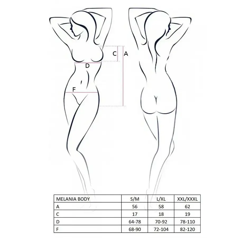 Боді Passion MELANIA BODY S/M, black Львів - фото 5
