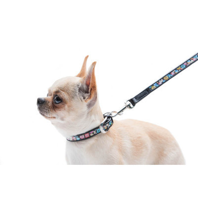 Ошейник для животных WAUDOG Design с QR паспортом "Пончики" Ш 15 мм Д 26-35 см черный (36921) Винница - изображение 6