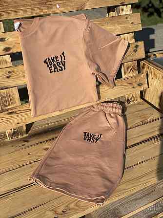 Костюм комплект Oversize літній Unisex  - TAKE IT EASY (шорти + футболка) Чернівці