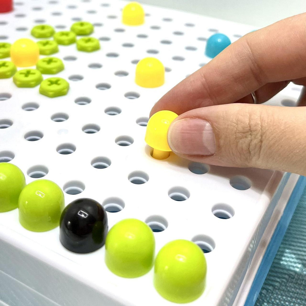 Мозаїка Limo Toy 2в1 на шурупах картки шуруповерт 150 деталей чемодан (M 5589) Чернігів - фото 5