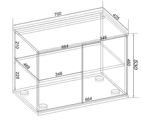 Тумба офісна Ketrin К-13, Венге Магія, 700/425/530 Львів