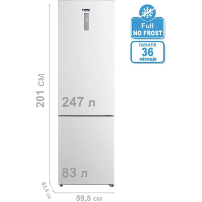 Холодильник PRIME Technics RFN 2018 ED (RFN2018ED) Вінниця - фото 3