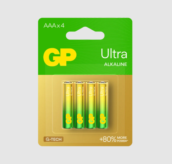 Батарейка мініпальчик AAA GP ULTRA Alkaline LR03 24A 1.5 V 4 шт. блістер Рівне