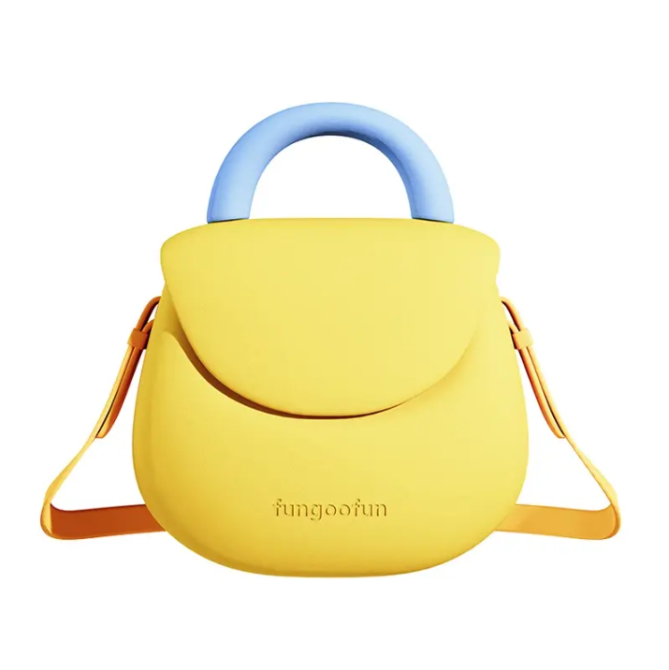 Сумочка силиконовая клатч женский на ремешке с ручками водонепроницаемая сумка Fungoofun повседневная, желтая Каменец-Подольский - изображение 3